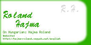 roland hajma business card